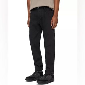 All Saints Carter Straight Fit Jeans in Jet Black Men’s